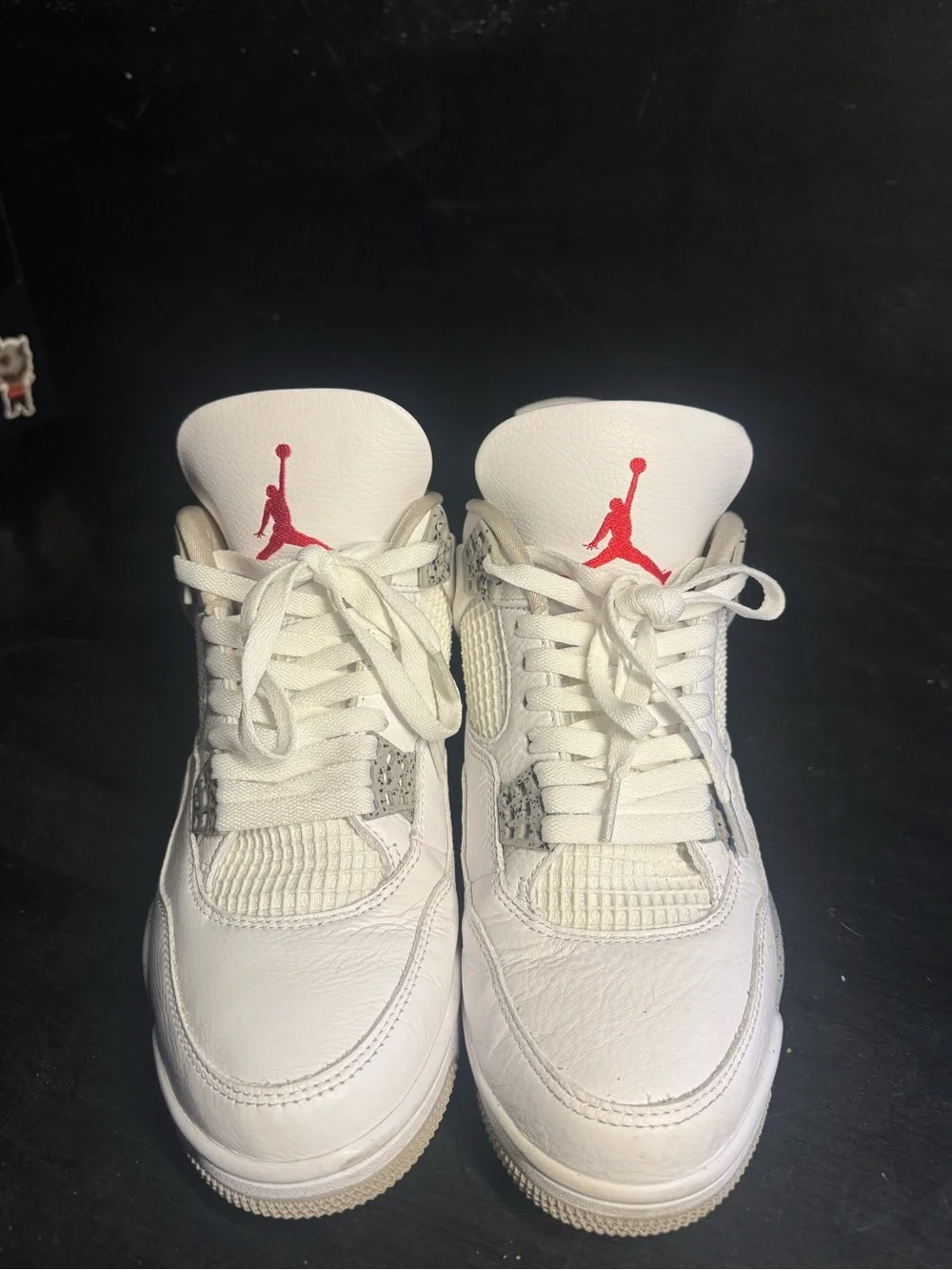 Nike Air Jordan 4 Retro Mens Shoes - White/Gray